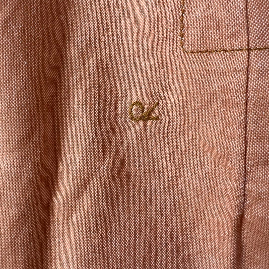 45R オレンジ色 コットン長袖シャツ