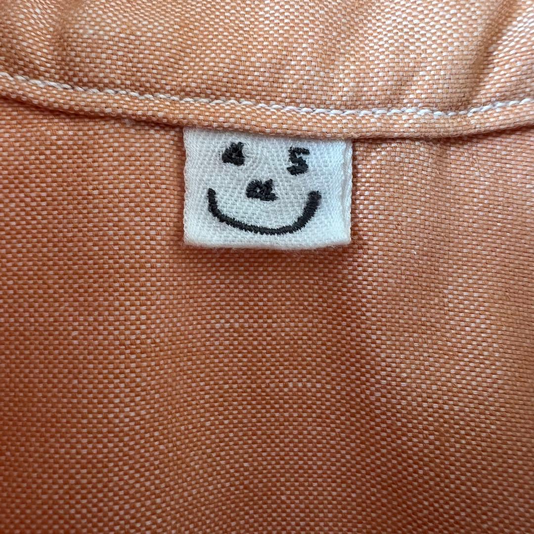 45R オレンジ色 コットン長袖シャツ