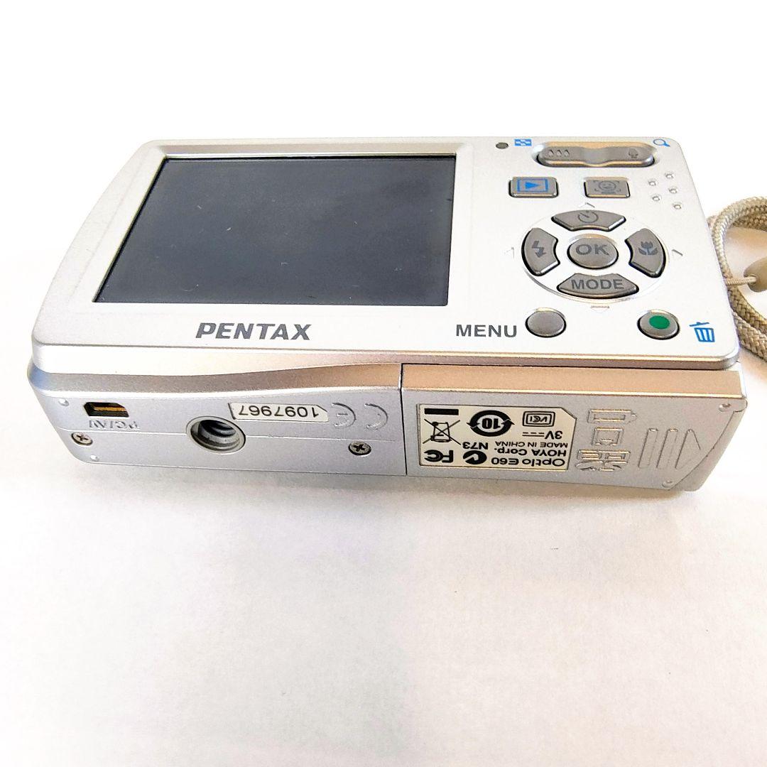 【完動品】PENTAX Optio E60 コンパクトデジタルカメラ備品付き