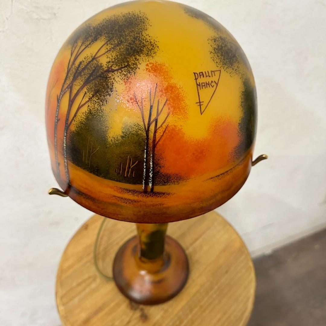 ドームナンシー　吊り卓上照明　アンテルカレール　被せガラス　高さ40cm