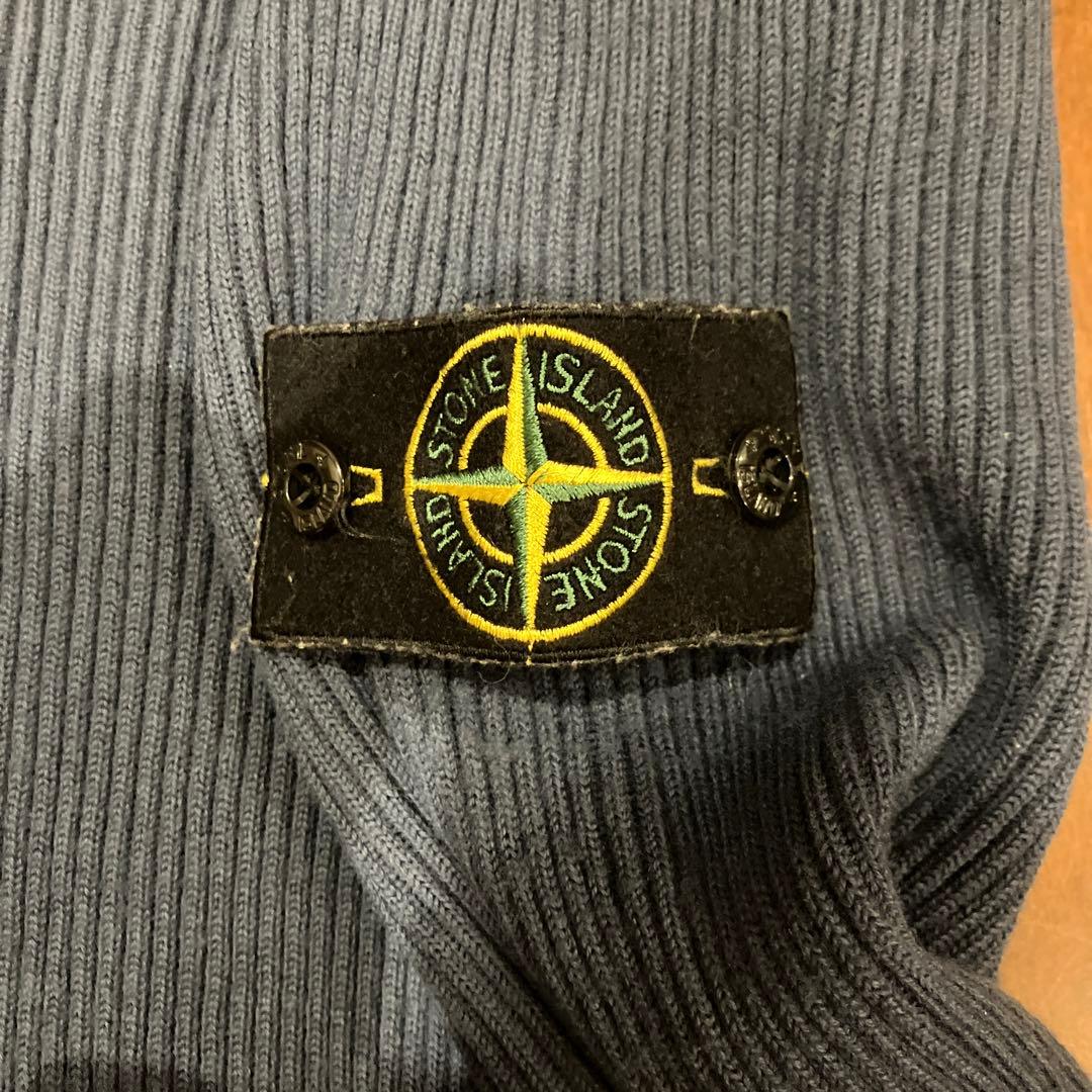 STONE  ネイビーリブセーター　Mサイズ