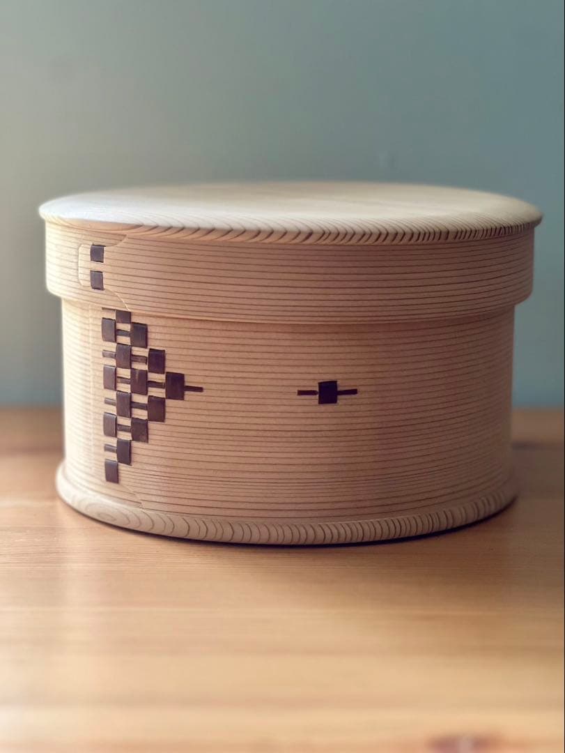 未使用　柴田慶信商店　秋田杉　曲げわっぱ　白木　おひつ　6寸 六寸　3合用　栗久