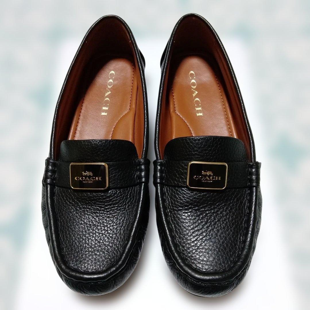 【送料・匿名配送】美品COACH ブラックレザー サイズ6　 23cm相当