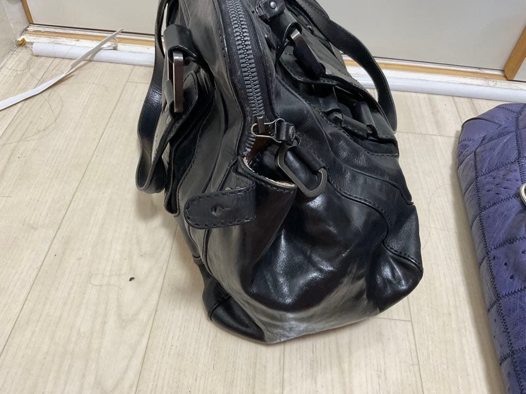 JIMMY CHOO ブラックレザー ハンドバッグ