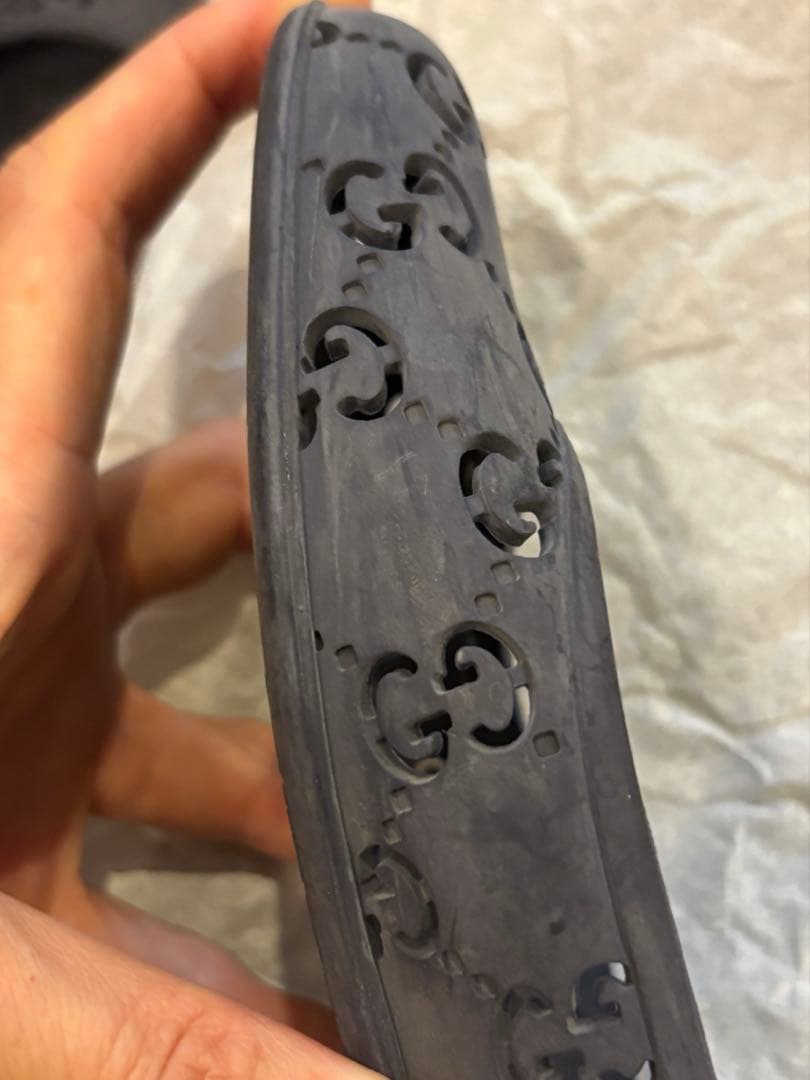 GUCCI グレー レインシューズ 37 23.5cm