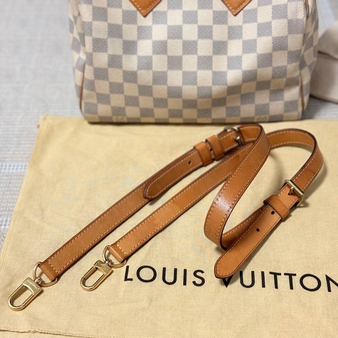 ルイヴィトン ダミエ アズール スピーディ バンドリエール25cm N40608