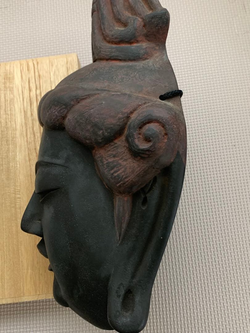 仏面　中坊竜童作　技芸天像　希少品