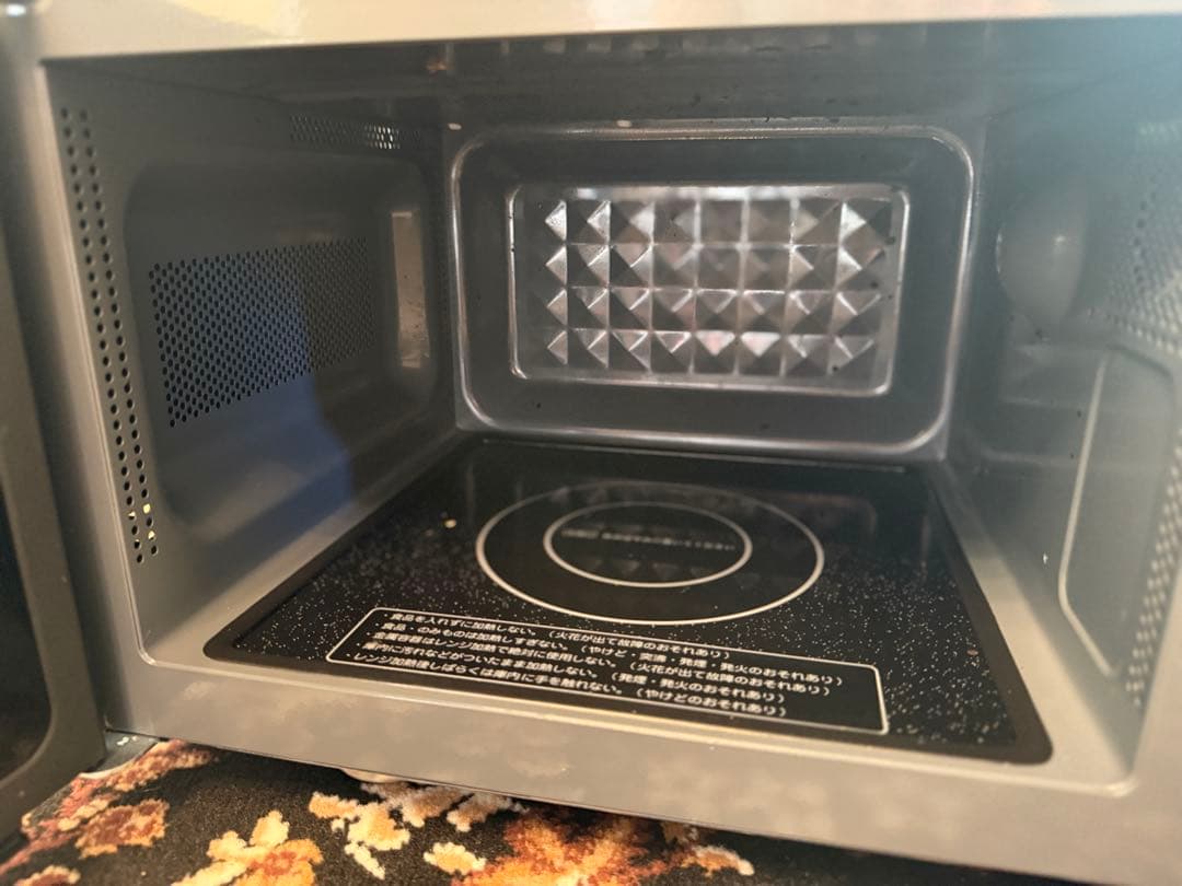 【中古美品】PRW-F180山善 電子レンジ 18L ブラック2025年製