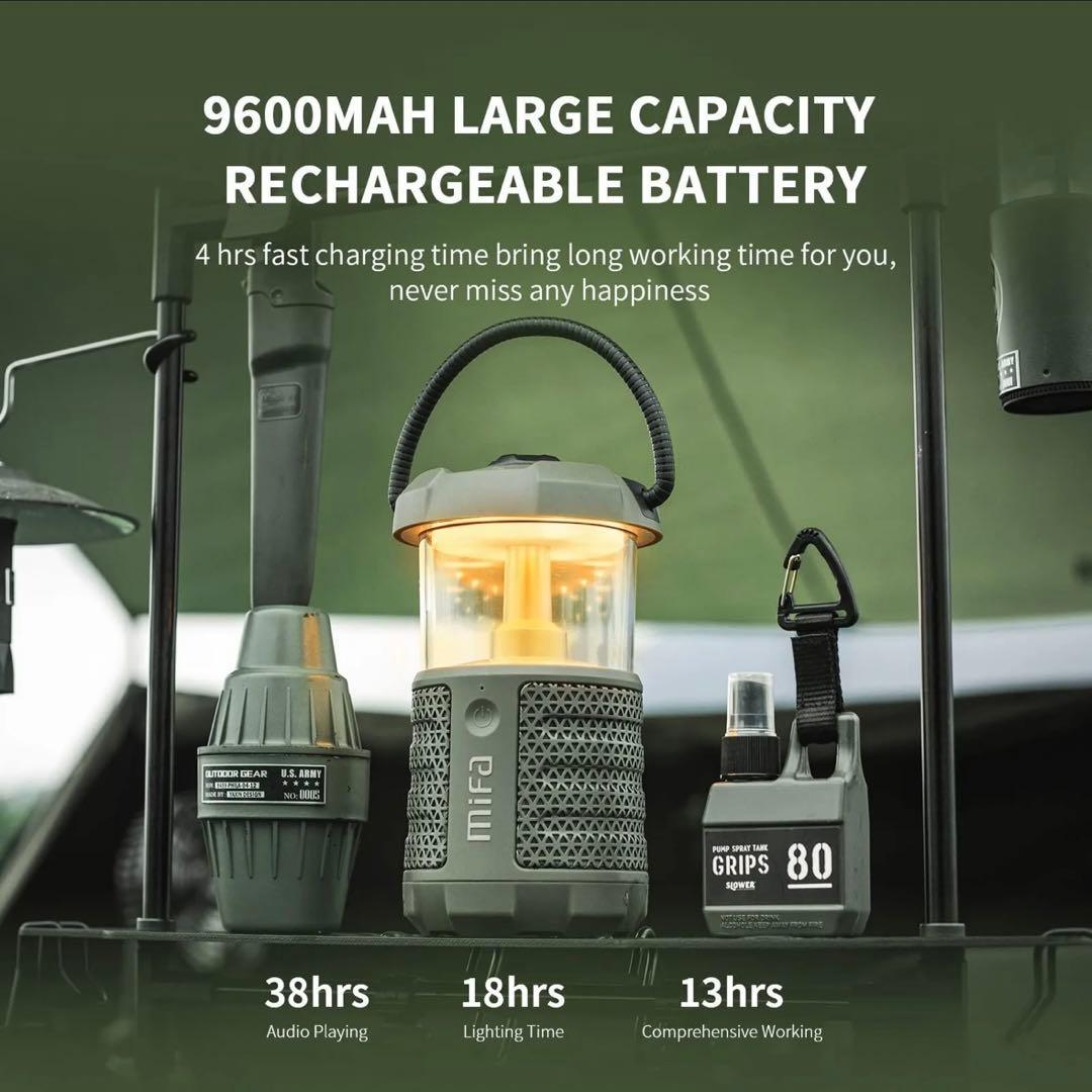 mifa wildcamping アウトドア　スピーカー　防水　オリーブ