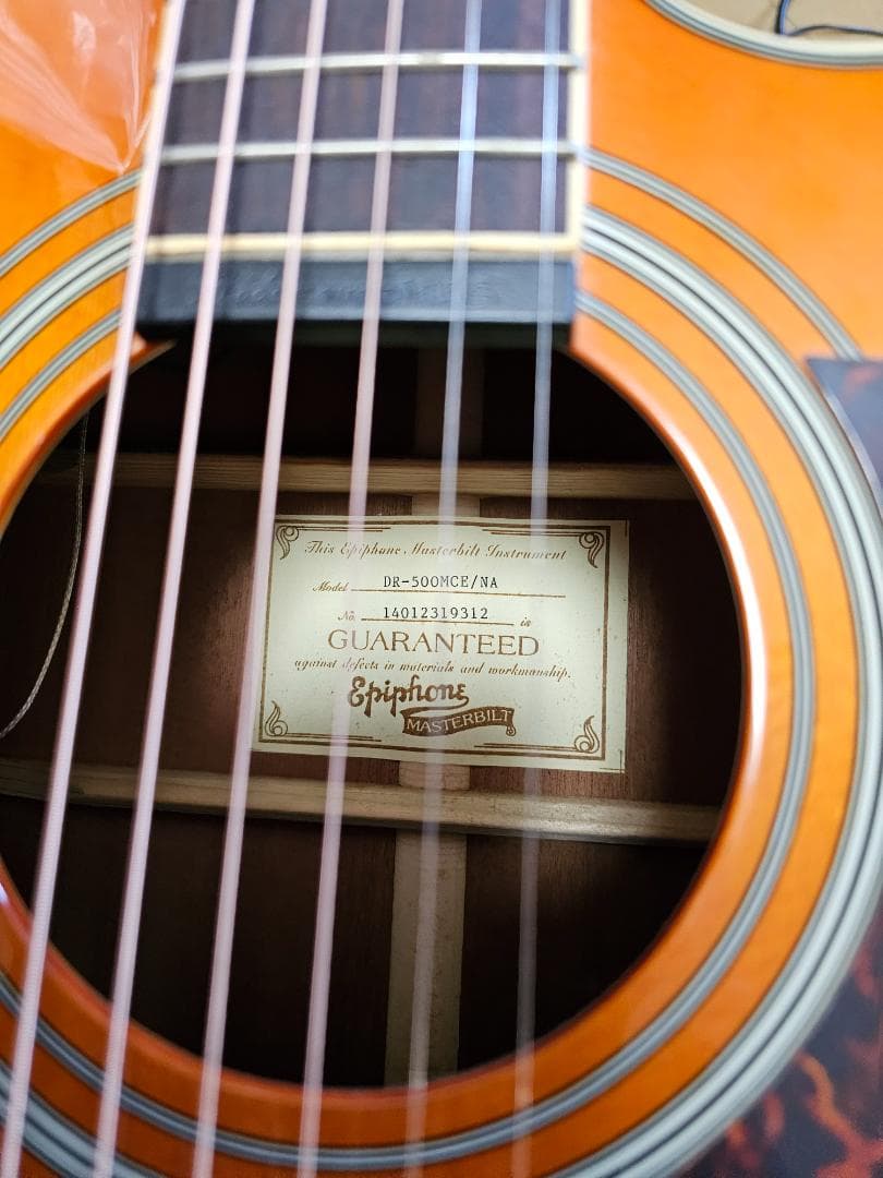 美品 オール単板 エレアコ エピフォン DR-500 MCE