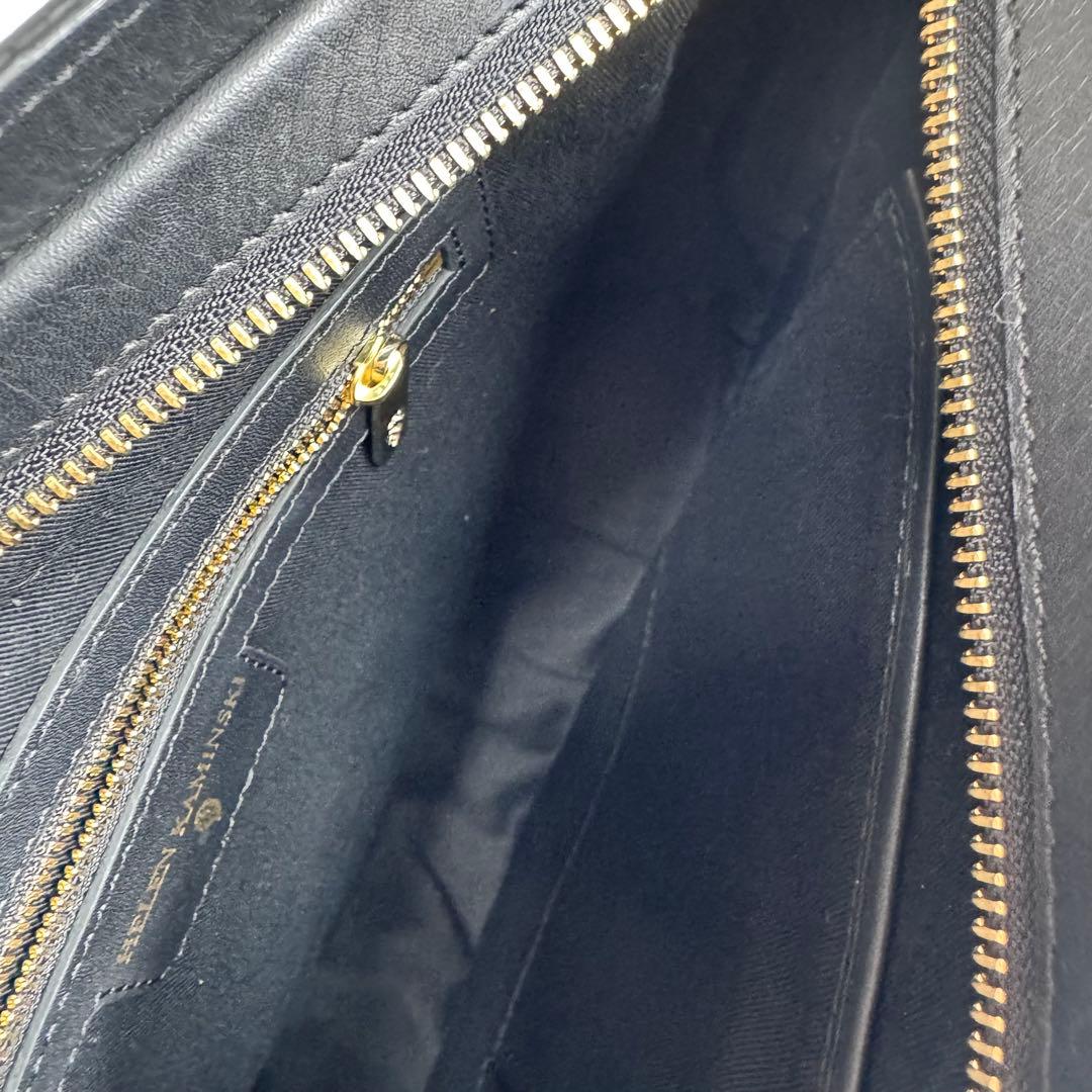 【美品】ヘレンカミンスキー ラフィア かごバッグ レザー 半月 ショルダーバッグ