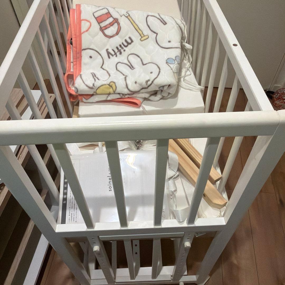 年明けまで！そいねーる＋ロング ベビーベッド　ホワイト