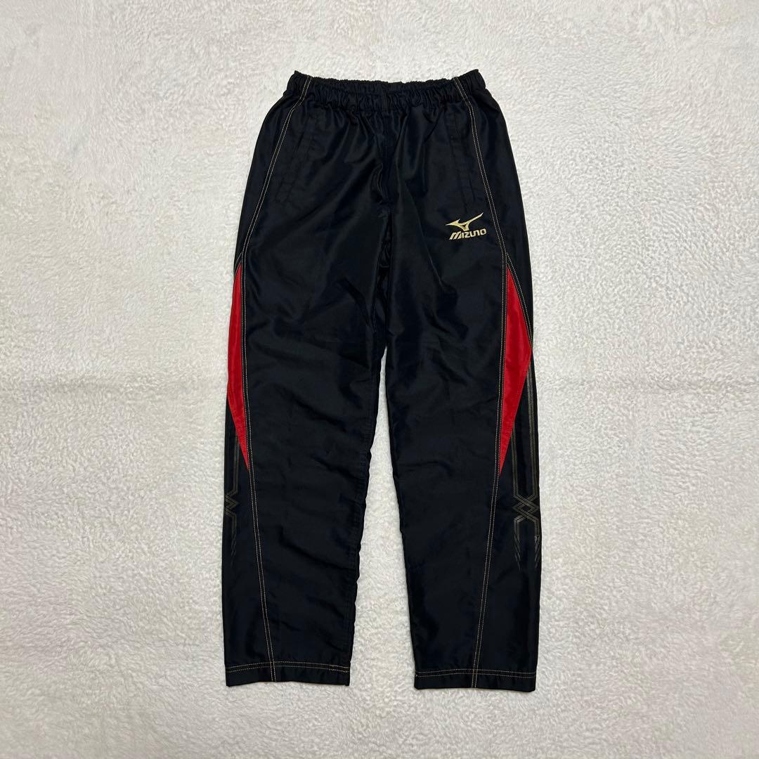 ミズノ MIZUNO タフブレーカー ウインドブレーカー 上下 黒/赤 L