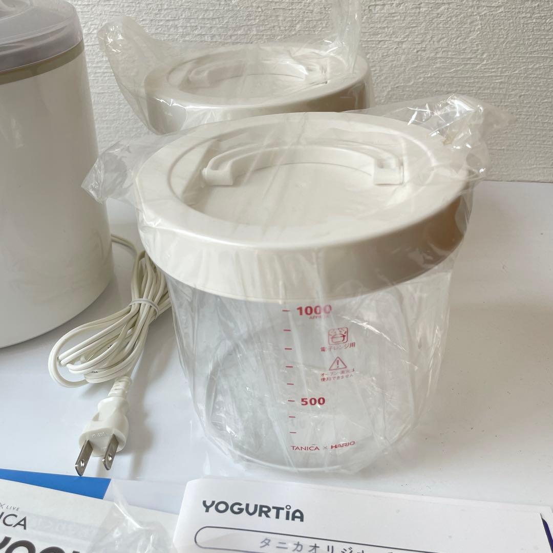 タニカ ヨーグルティアS YS-01GWガラス容器2個付き【新品未使用あり】