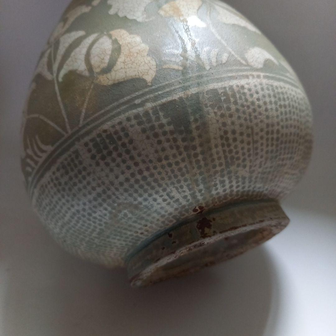 李朝　粉青沙器　徳利　高さ25㎝