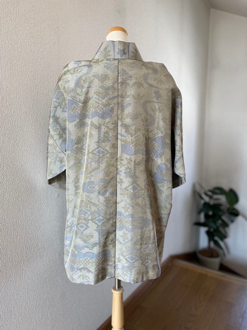 アッコー様♡大島紬　着物リメイク　作務衣　現品のみ　和のお洒落上絹素材