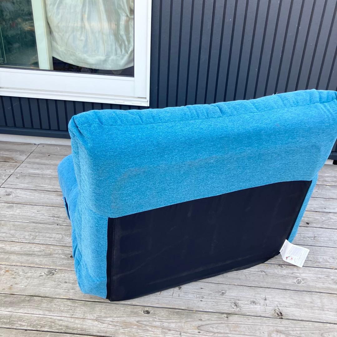 ニトリ ツナガルポケットコイルザイス レガ リクライニングチェア 座椅子 ブルー