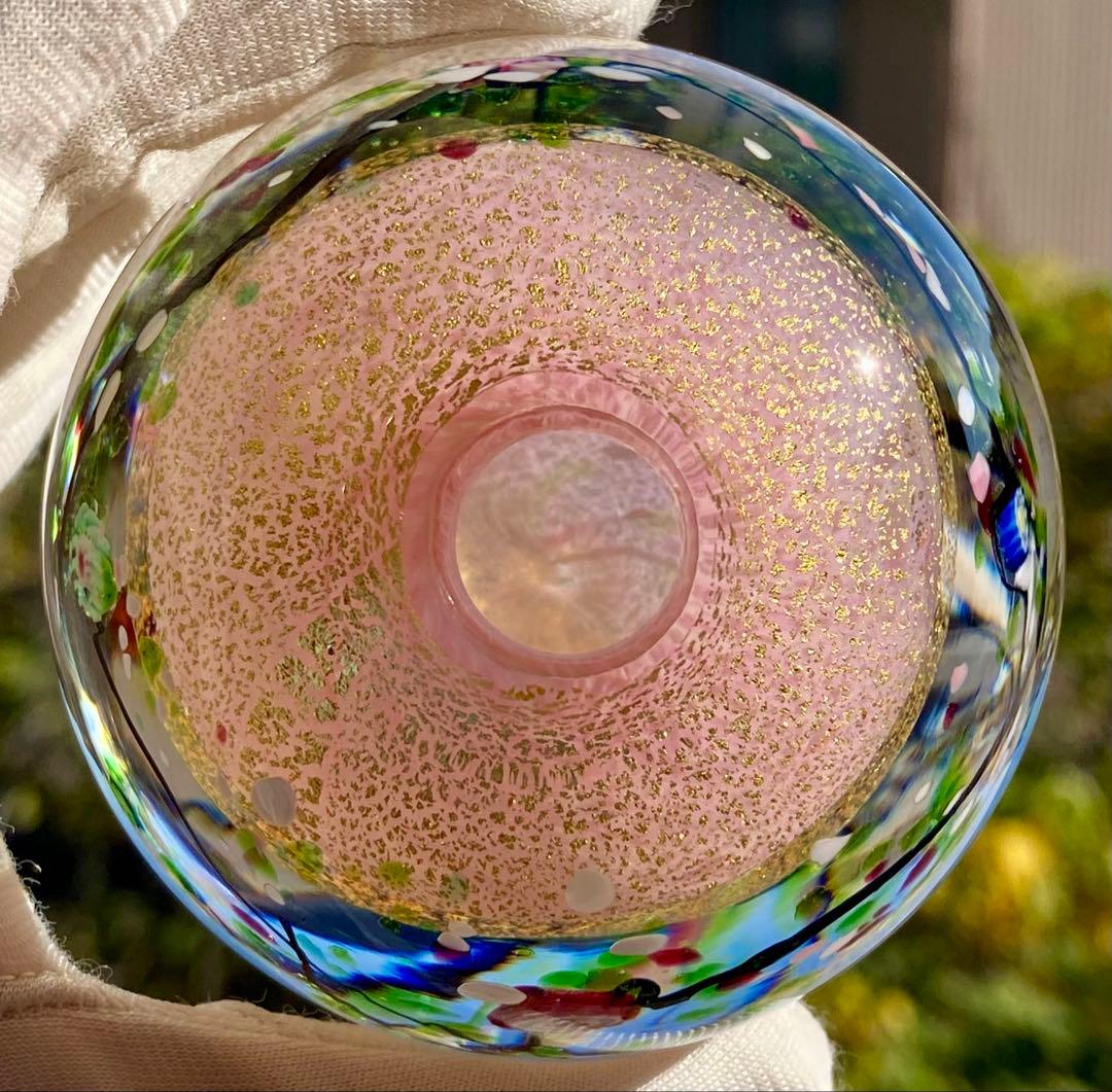 ガラス作家＊黒木国昭　ガラスアート光琳　花器　花瓶　置物　ペーパーウェイト　文鎮