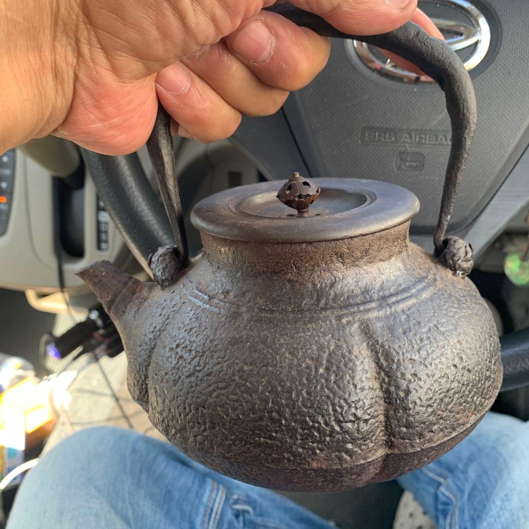 朝立形鉄瓶　鉄瓶　水漏れなし