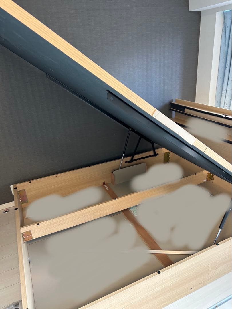 直接orエリア配送限定 ニトリ クイーン跳ね上げ式ベット Nスリープマットレス