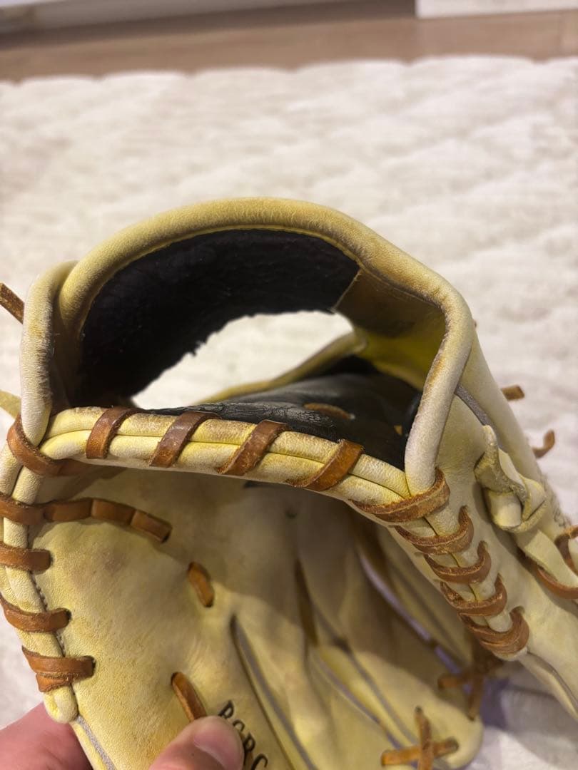 asics 軟式野球グローブ クリーム色