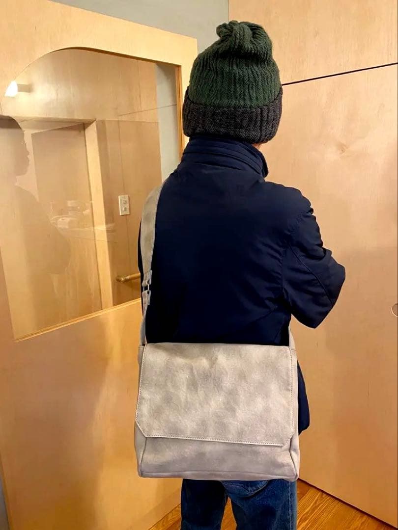 香久山鞄／備長炭染め帆布ショルダーバッグ（S）