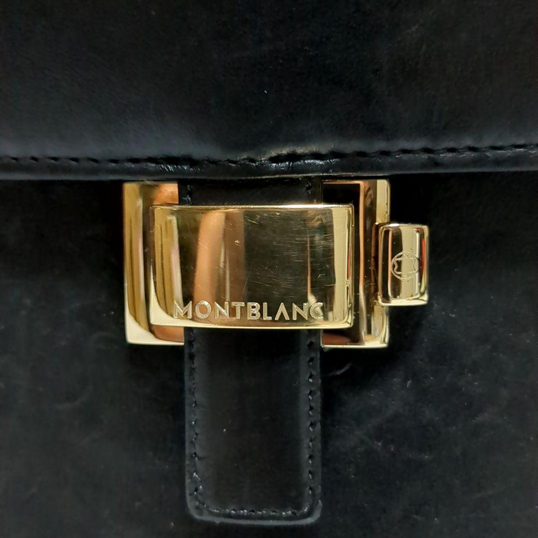 ✨モンブラン✨ブリーフケース 2way ロゴ レザー ブラック