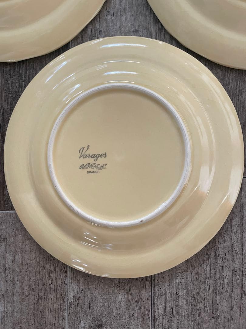 Varages ヴァラージュ フランス アンティーク花リムサラダプレート セット