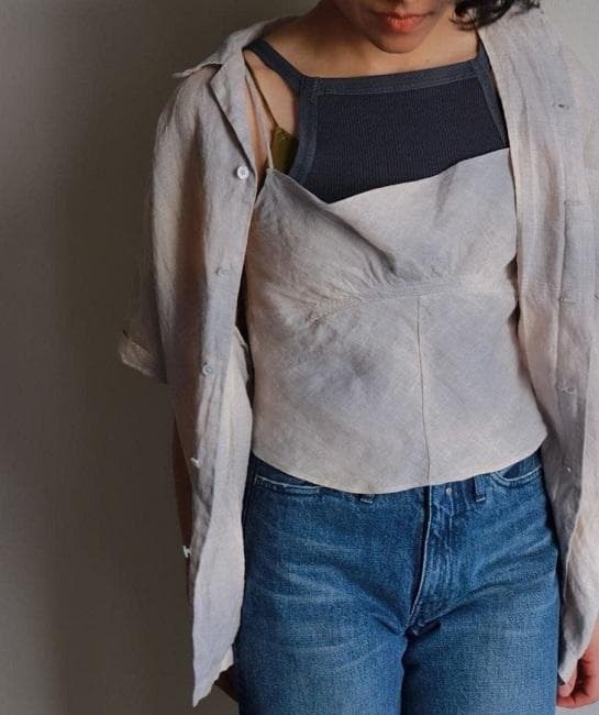 L02085）フミカウチダ EYELET RIB STITCH CAMISOLE