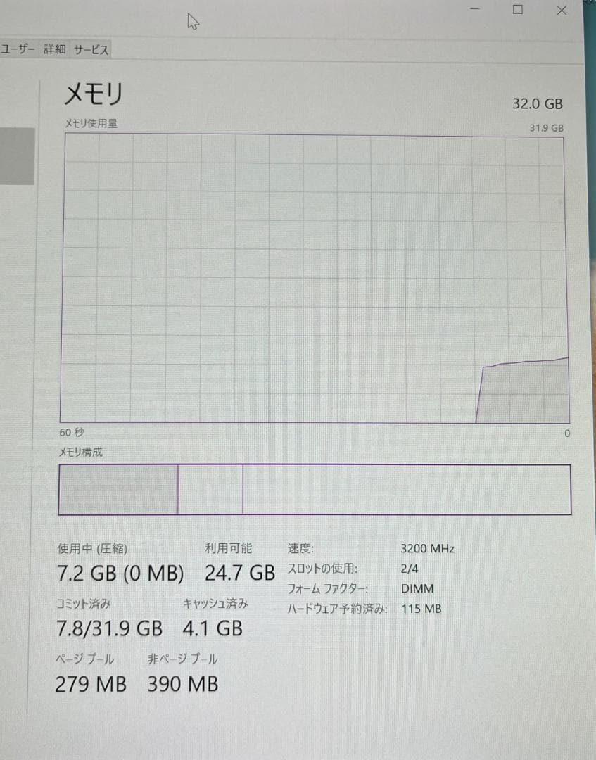 【32GB】Crucial PCメモリ16GB×2枚　DDR4-3200