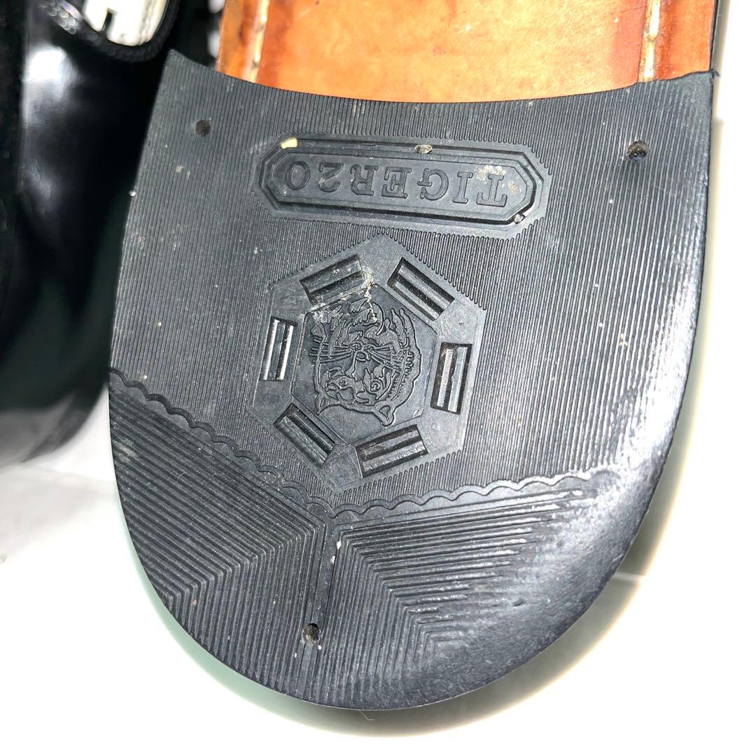 ★E COX★3705★白黒レザーシューズ★9(27.5cm)★