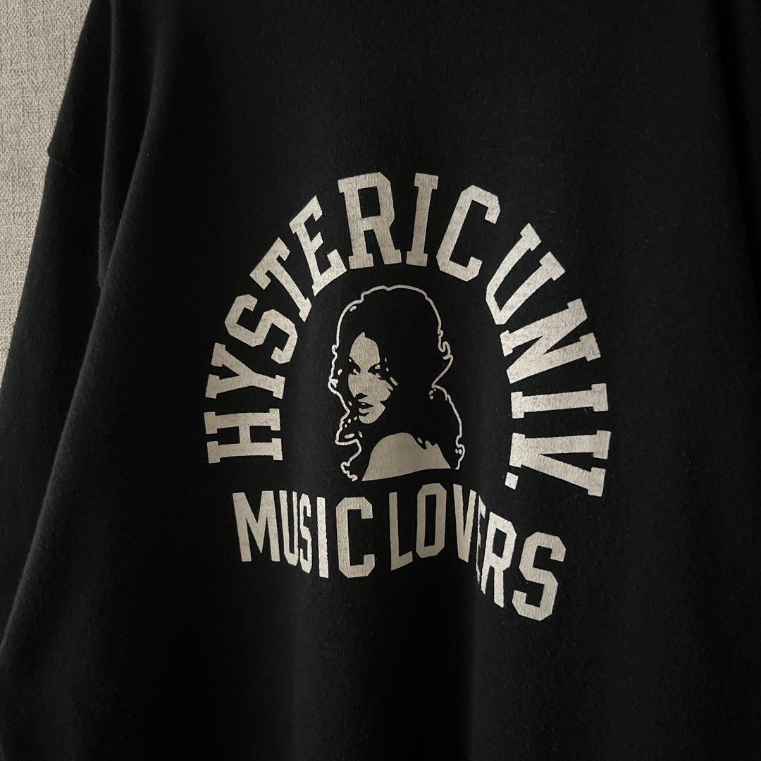 ヒステリックグラマー ヒスガール アーチロゴ スウェット トレーナー ブラック