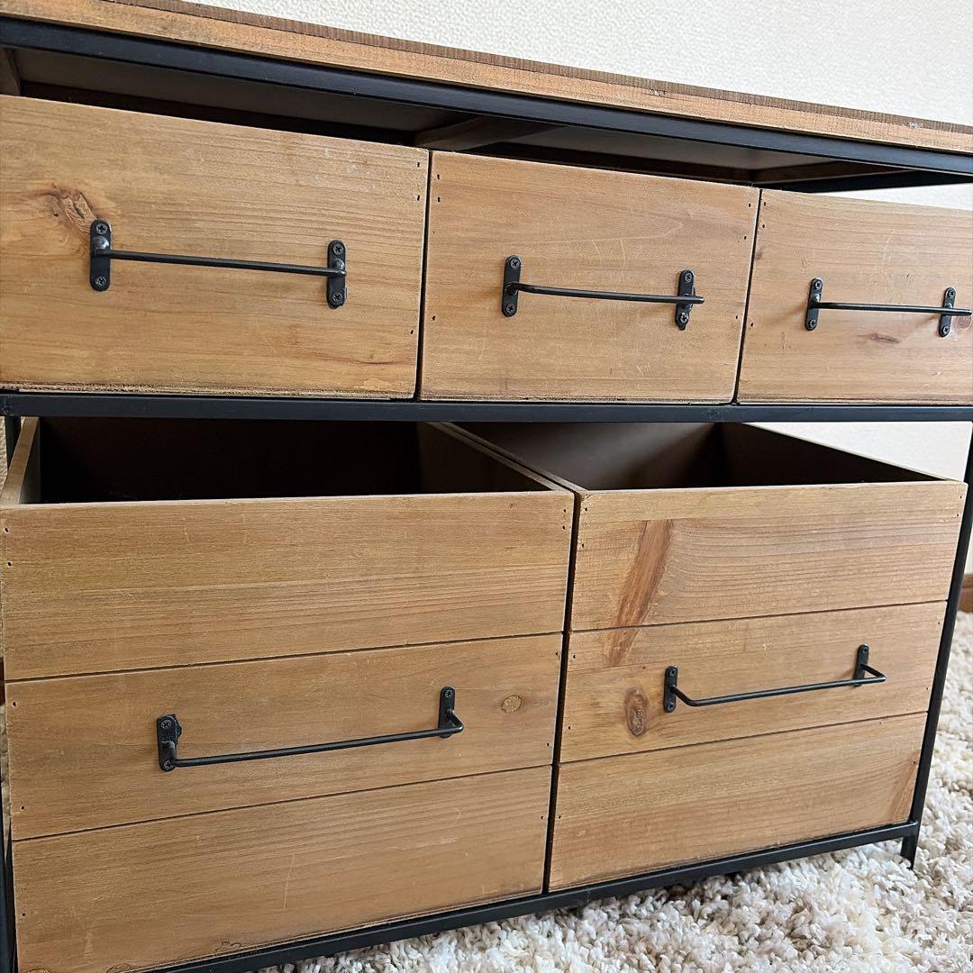 完売品　salut! アイアンウッド5ドロワー マルチラック