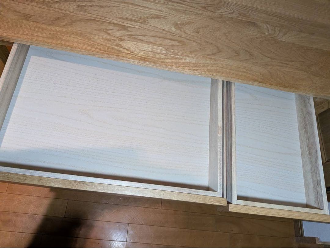 ■TAO■無印 木製デスク 引出しオーク材 110 事務 学習 勉強机