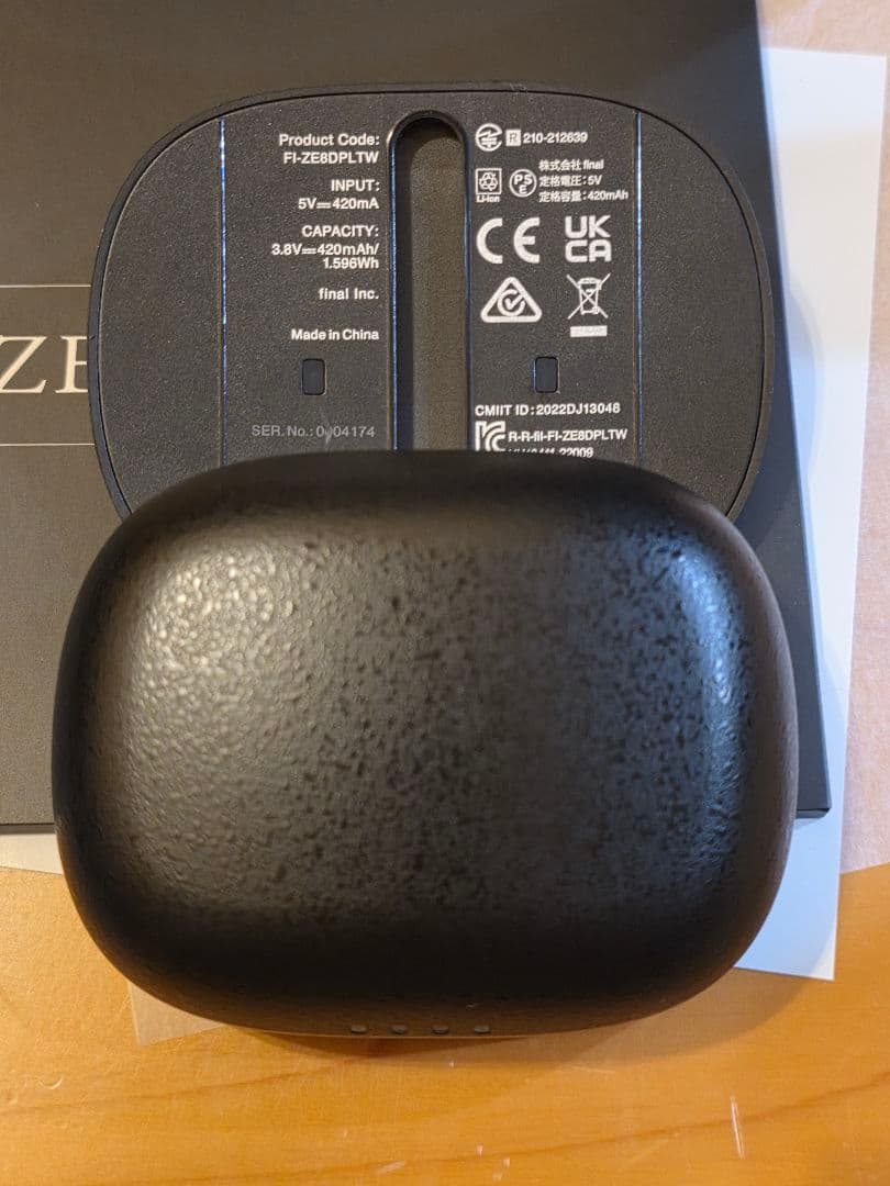 【美品】final ZE8000 MK2 ワイヤレスイヤフォン ブラック