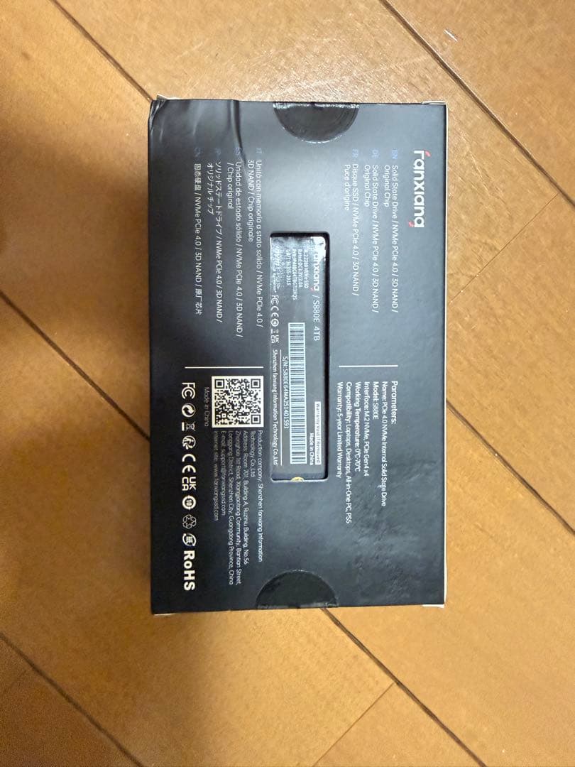 Fanxiang s880e 4tb m.2 ssd 新品未開封