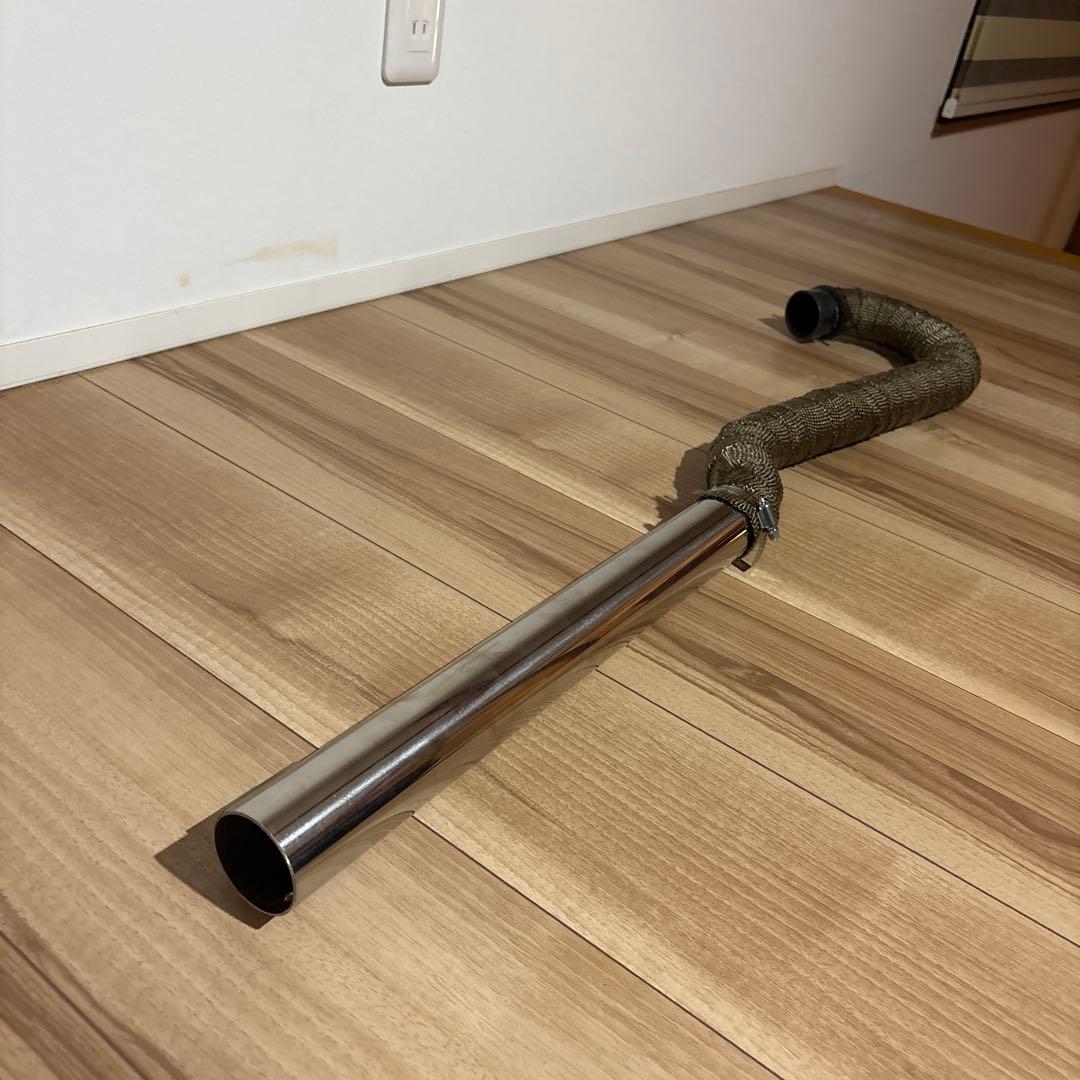 SR400 アップマフラー　フルエキ　ワンオフ ヤスリン