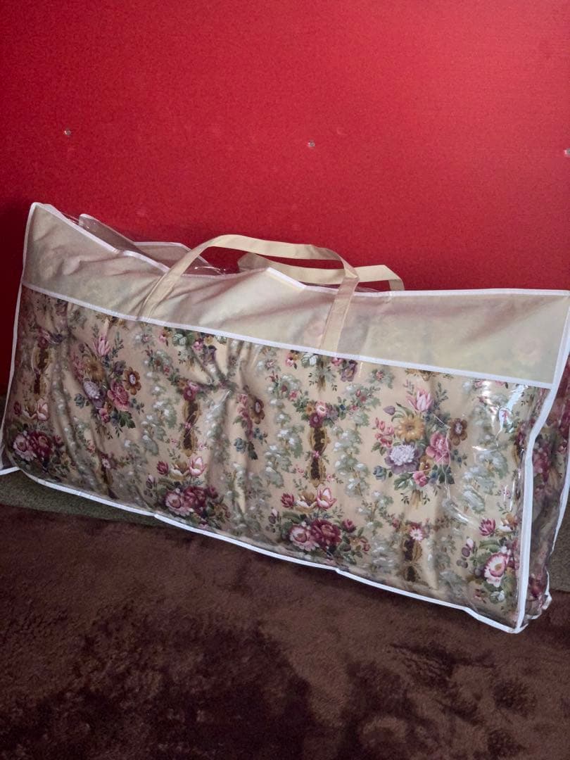 西川生地シングル両面プリント敷布団軽量！側生地中綿共綿100%お任せカバー付き！