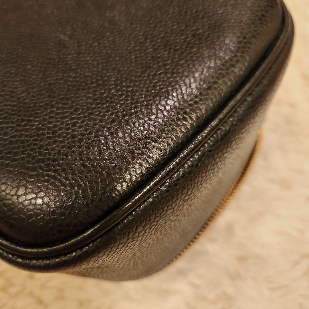 正規CHANEL　キャビアスキン　バニティバッグ