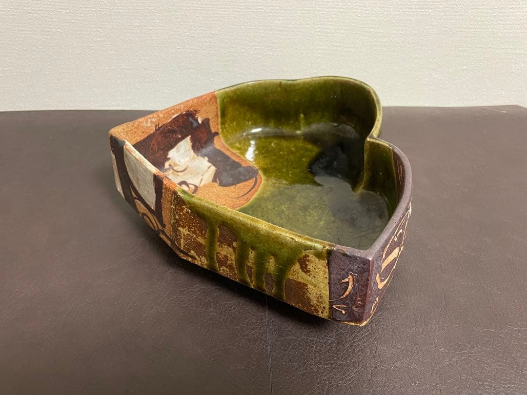 高内秀剛　鉄絵織部鉢　共箱　茶道具