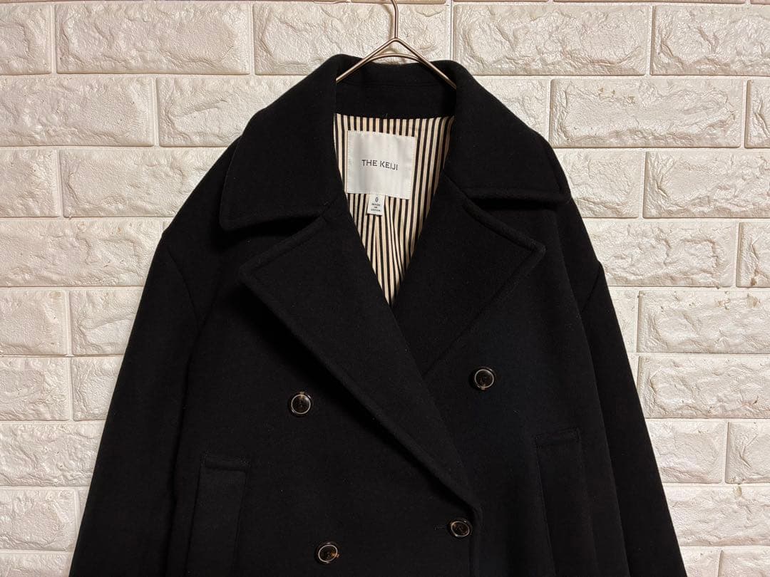 美品　[THE KEIJI] ウール　カシミヤ混　フィッシュテール　ウールコート