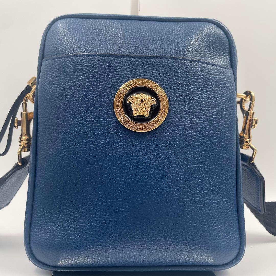 【✨現行/未使用級】ヴェルサーチ ショルダーバッグ メデューサ 2way ブルー