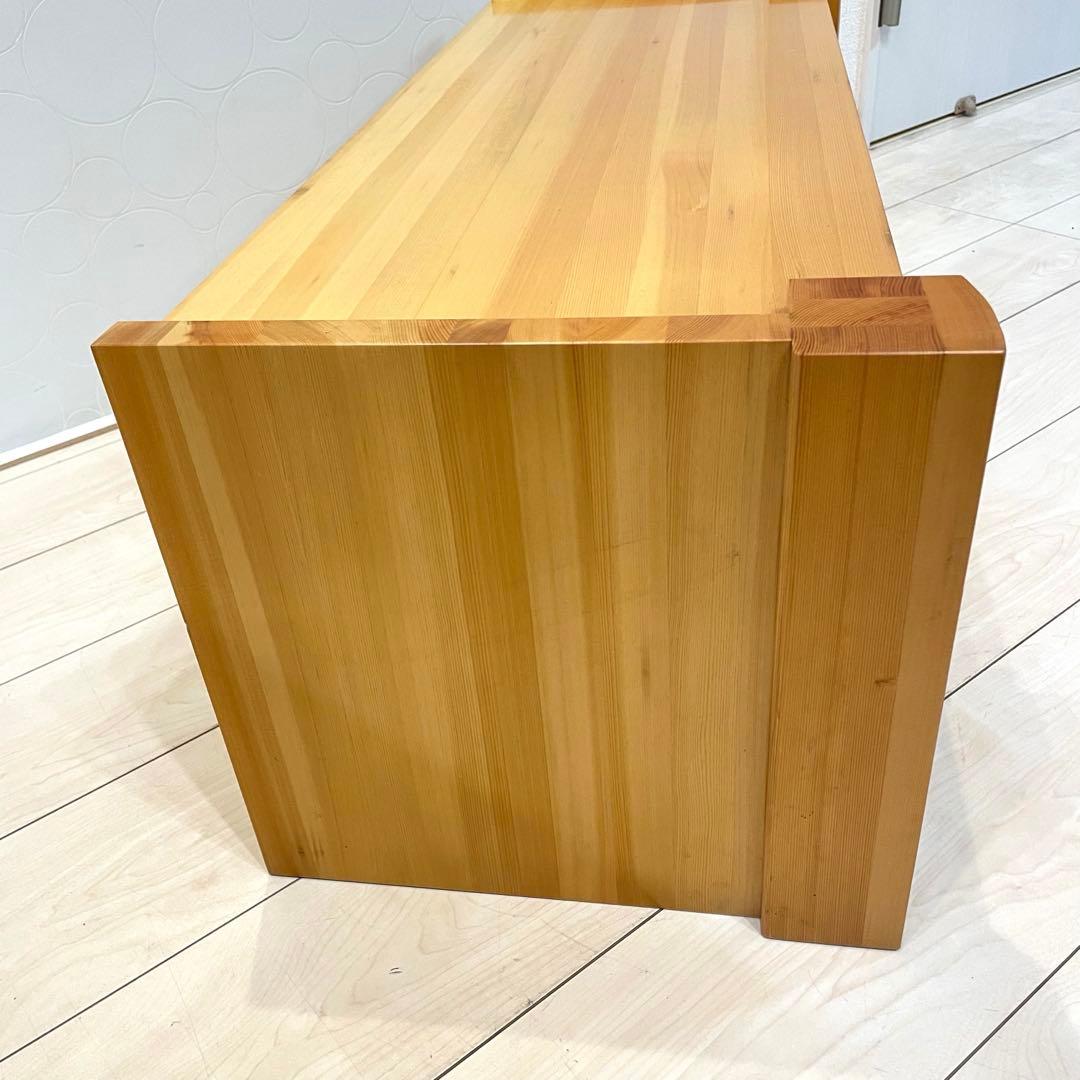 【美品】天然木 置床 置き床 引き戸収納 床の間 飾り棚 ローボード 和家具