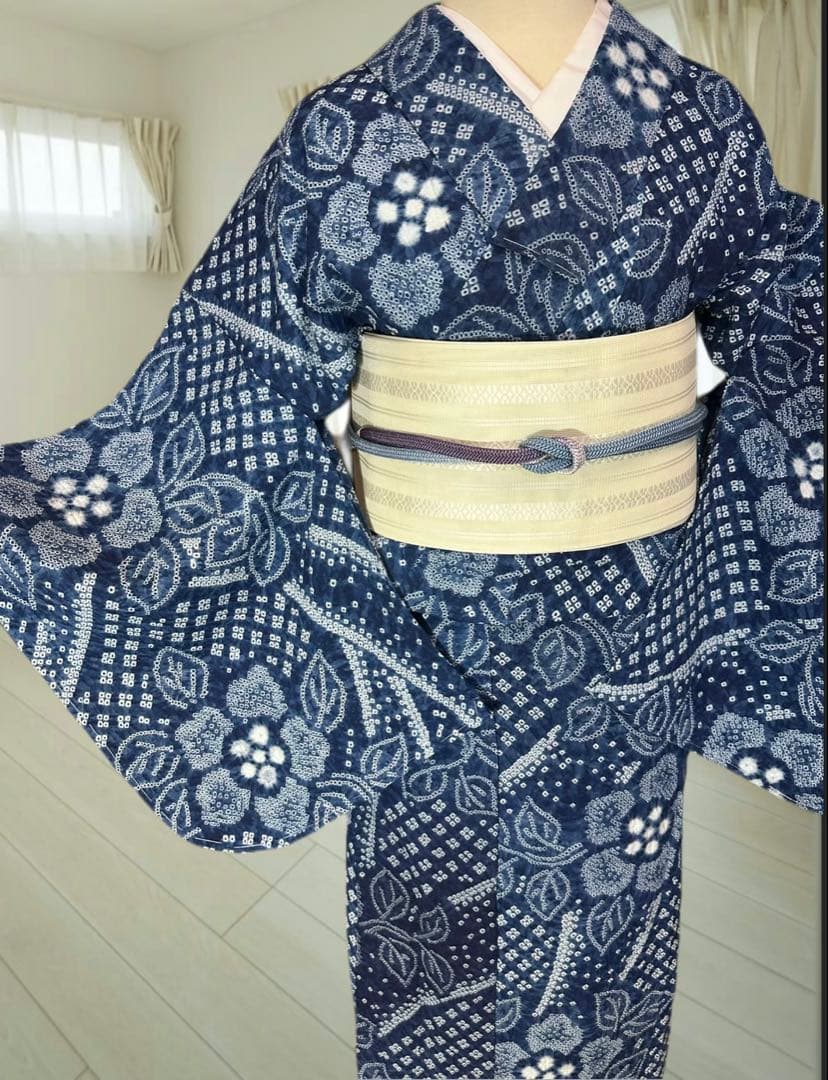 新品‼️希少トールサイズ‼️有松鳴海絞り浴衣　逸品✨