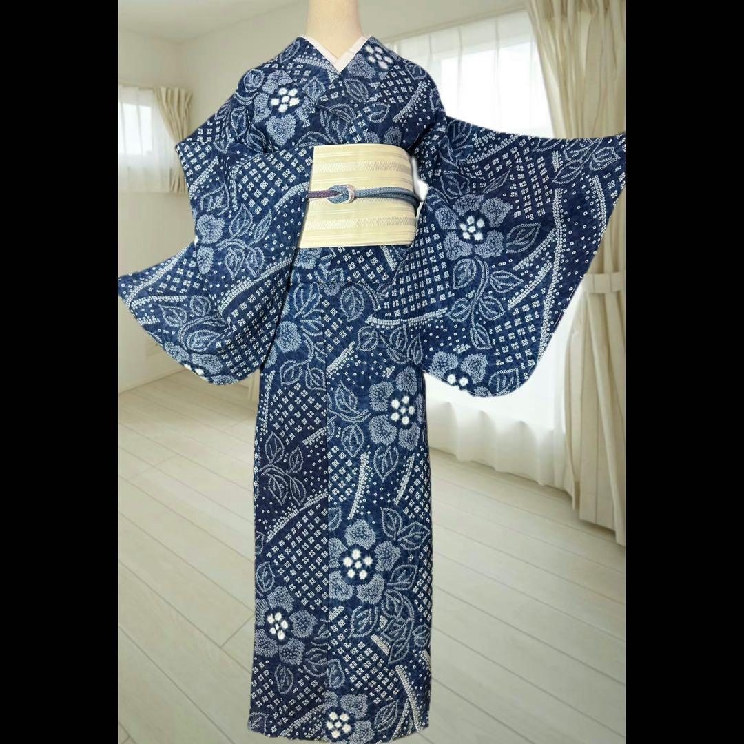 新品‼️希少トールサイズ‼️有松鳴海絞り浴衣　逸品✨