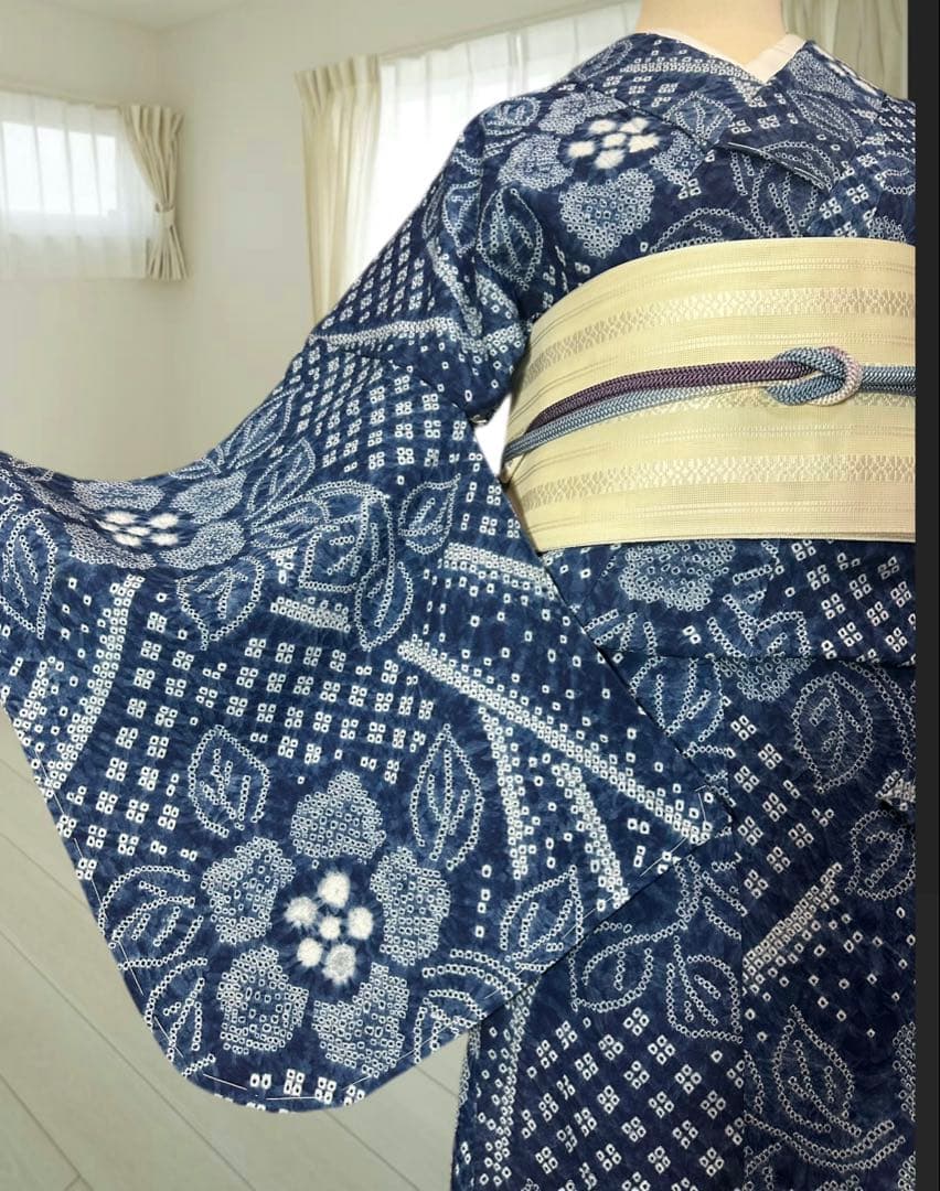 新品‼️希少トールサイズ‼️有松鳴海絞り浴衣　逸品✨