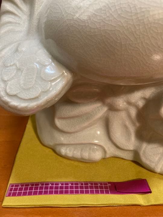 近々アカウント削除/【萩焼天鵬山窯】お顔の良い布袋様の置物/七福神/海運金運