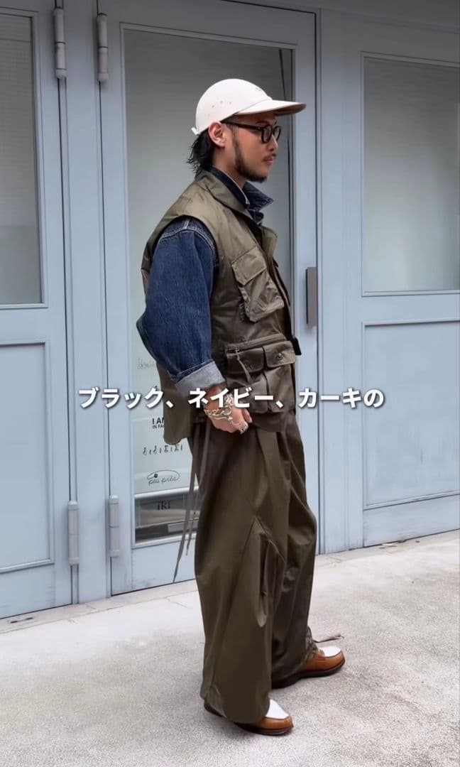 santaku セットアップ　2枚組　ベスト　パンツ　黒　多機能ベスト　キムタク