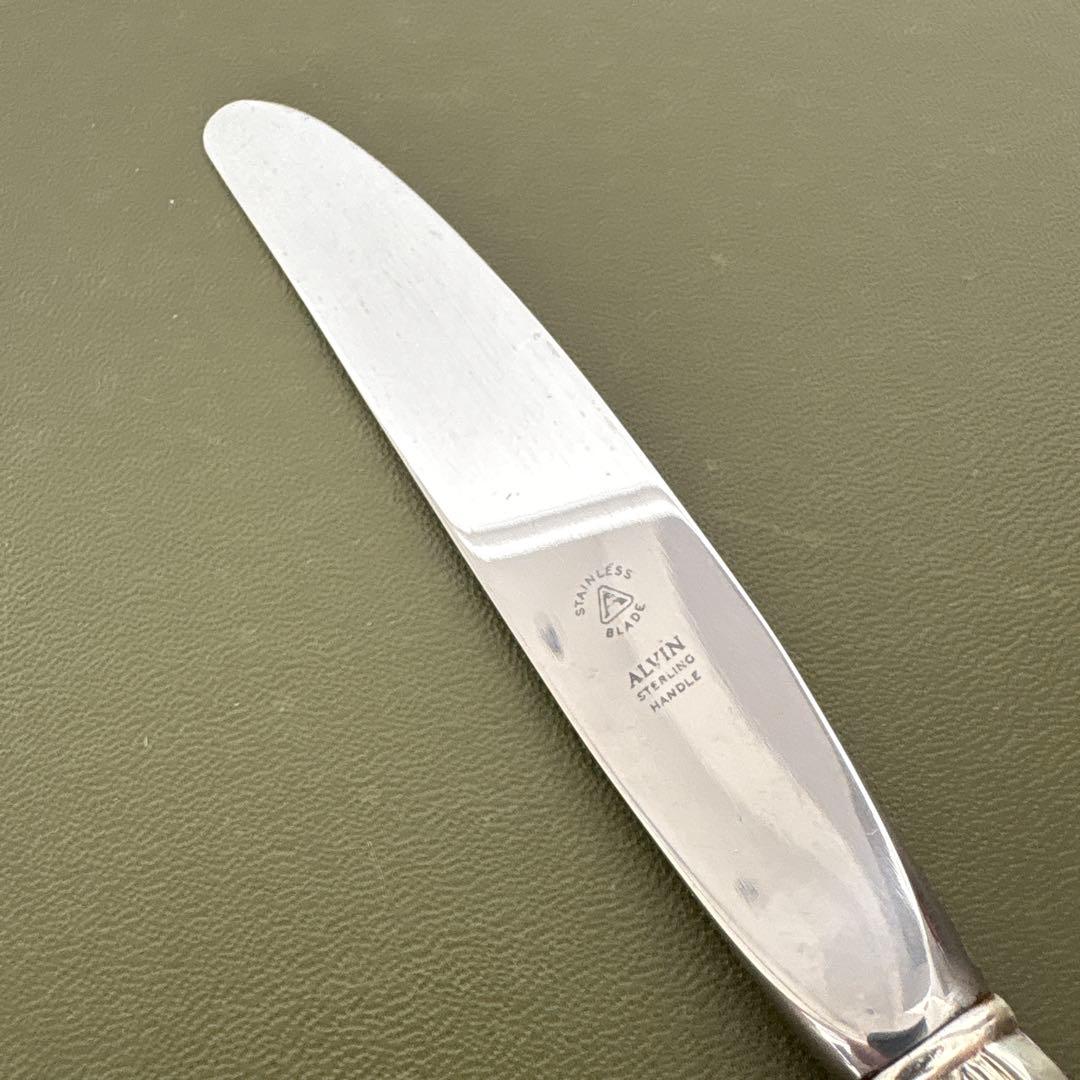 ビンテージ　ALVIN STERLING ナイフ　シルバー　シャトーローズ　純銀