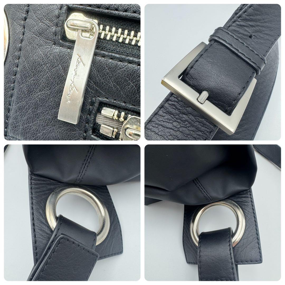 カワカワhatomeボディバッグ Rubber-cho ラバー 防水 本革